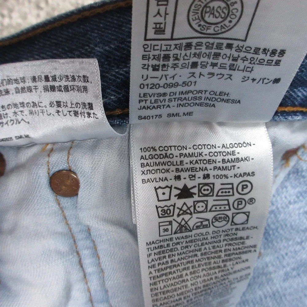 Levis Jeans Mens 36x29 Blue 501 Button‎ Fly Original Straight Faded Denim Pants